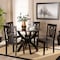 Baxton Studio Wanda Modern and Contemporary Transitional Dark Brown Finished Wood 5-Piece Dining Set 177-11381-10902-Zoro - alternate 2